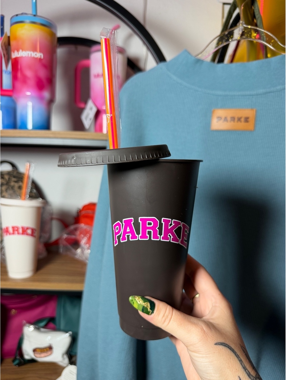 PARKE X DUNKIN LIMITED EDITION COLLAB CUP - BLACK & PINK - NWT